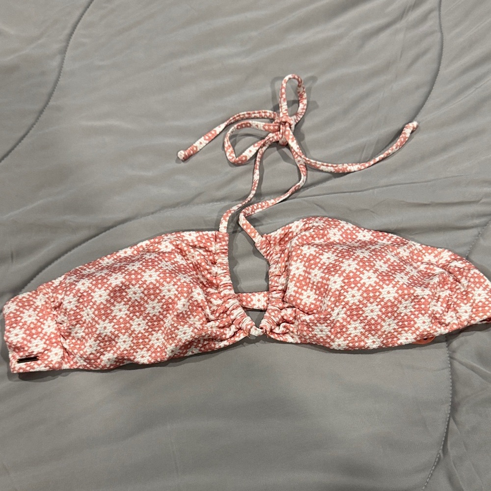 O'Neill Pink Floral Bandeau Bikini Top